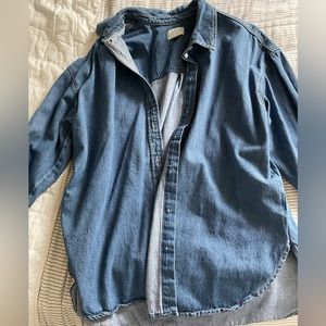 Universal Threads long Sleeve oversized denim button down shirt